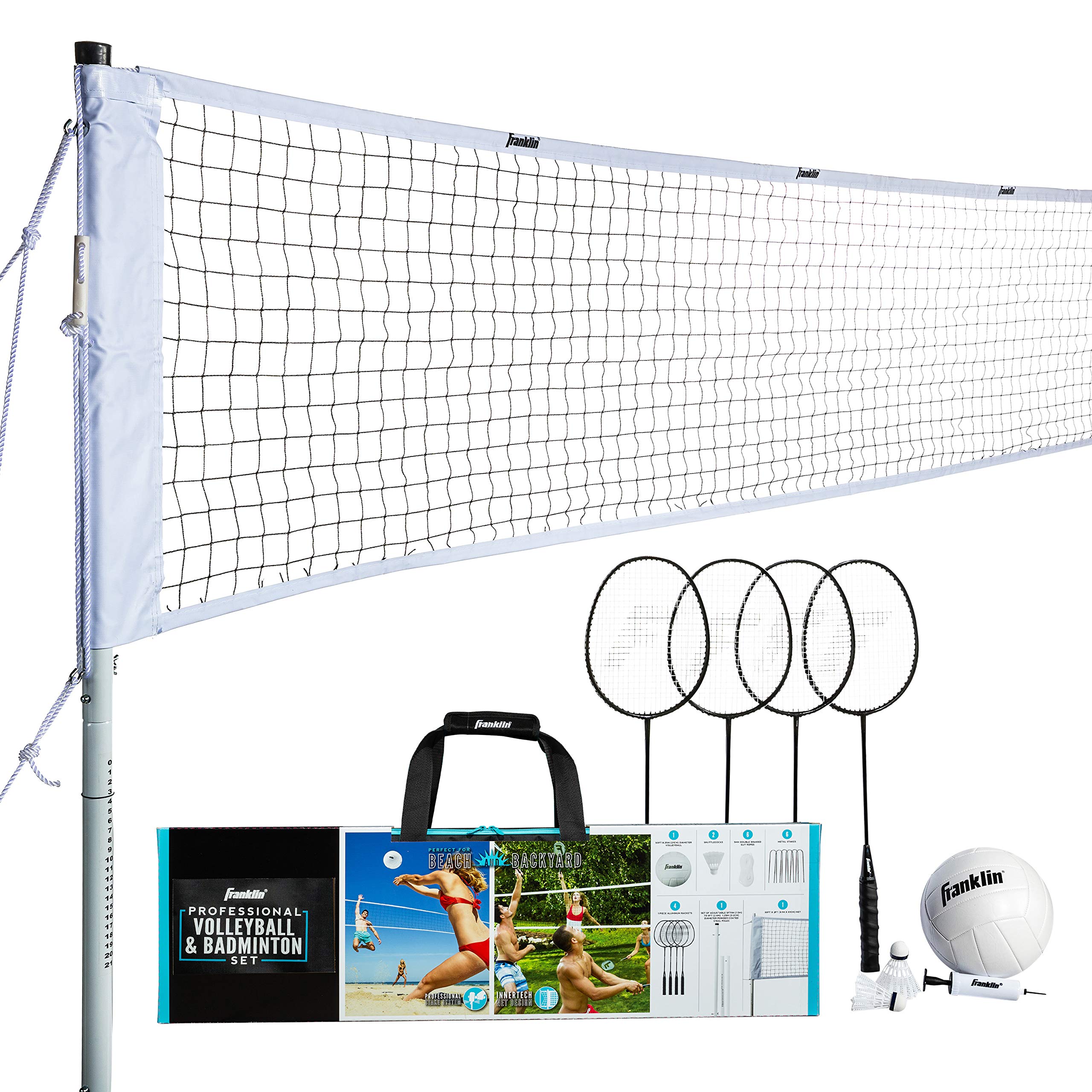 バレーボールセット Amazon | Franklin Sports バレーボール&バドミントンコンボ
